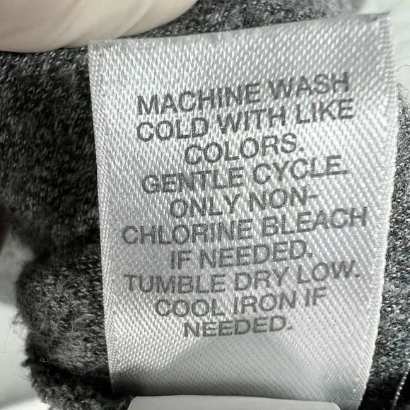 J Jill Pure Jill Women M Relaxed Fit Dark Gray Long-Sleeve Cotton Top Crew Neck - Picture 11 of 12